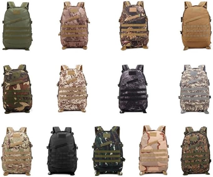 Tactical Backpack Military Molle Hiking 36-55L Camouflage outdoor sports bag black and green camouflage