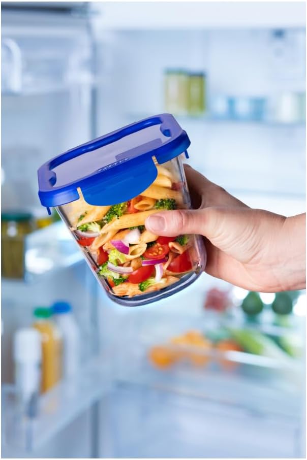 Pyrex 1451029 Tall Box with Lid 12 x 12 cm Glass Transparent 0.8 L