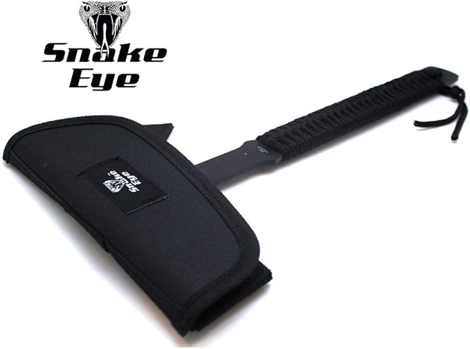 Snake Eye Tactical Compact Tomahawk Full Tang | Camping Axe | Outdoors | Gaming (Black 2)