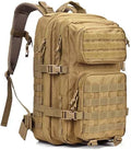 US 45L Large Military Tactical Backpacks Army Assault Pack Hiking Treek Rucksack (Khaki)