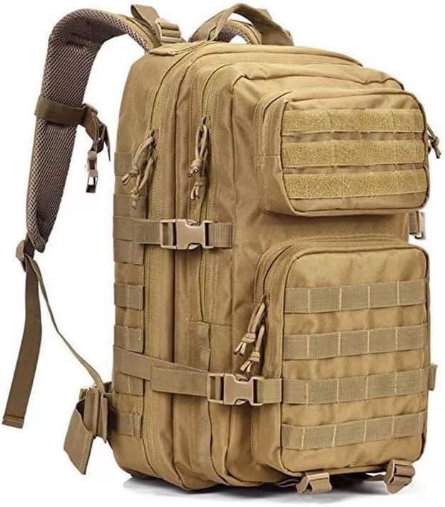US 45L Large Military Tactical Backpacks Army Assault Pack Hiking Treek Rucksack (Khaki)