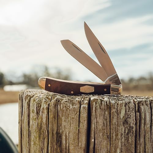 Old Timer 96OT Bearhead Trapper 2-Blade Folding Pocket Knife with Field Pick
