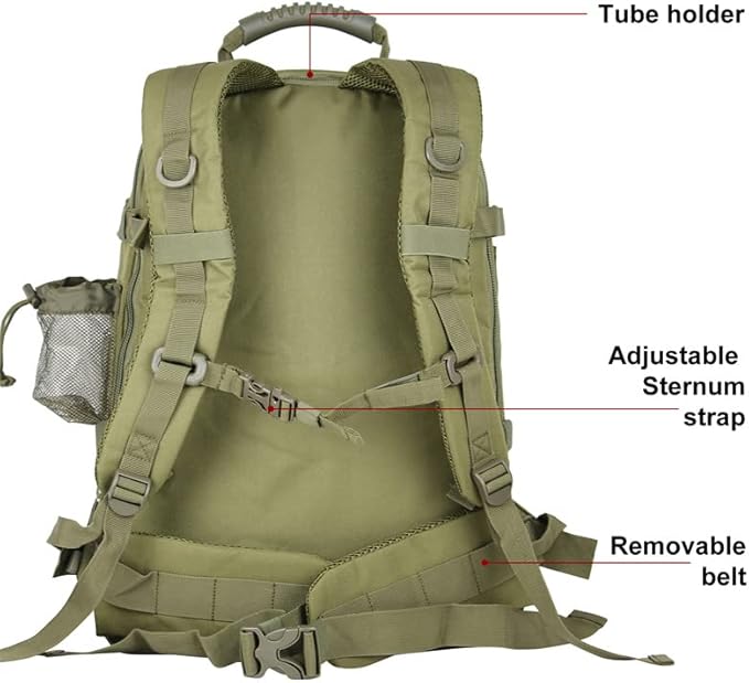 Extra Large 60L Tactical Backpack for Men Women Outdoor Water Resistant Hiking Travel Laptop Bag(OD)