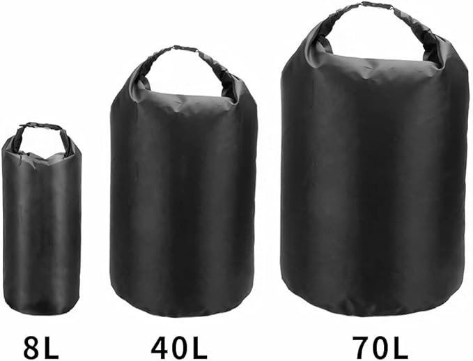 Waterproof Dry Bag 8L/40L/70L 3-Pack Dry Sack Lightweight Outdoor Dry Bags Travel Duffel Bags Roll Top Sack for Kayaking Boating Swimming Camping Hiking Fishing
