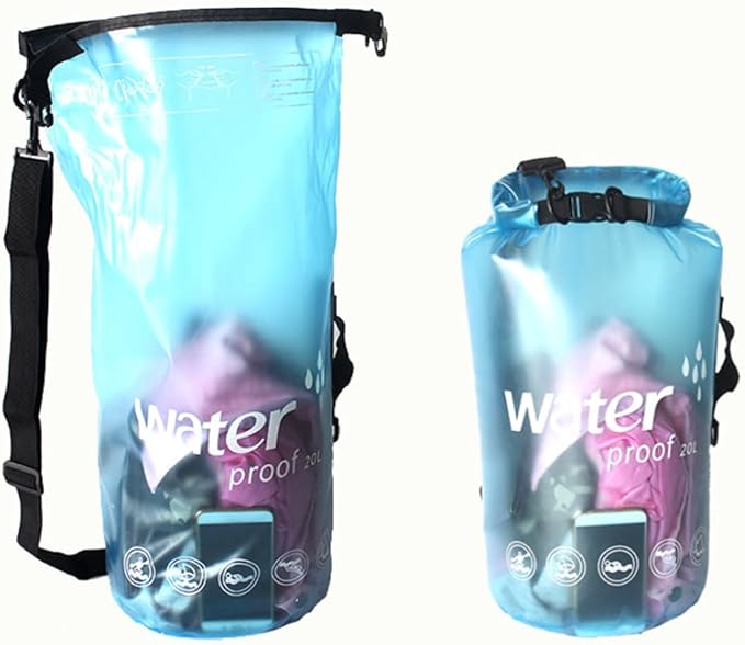 Guojiang 10/20L Waterproof Dry Bag PVC Storage for Case for Boating Floating Outdoor Swimming Kayaking Drifting Tool Floating Kayaking Drifting Too