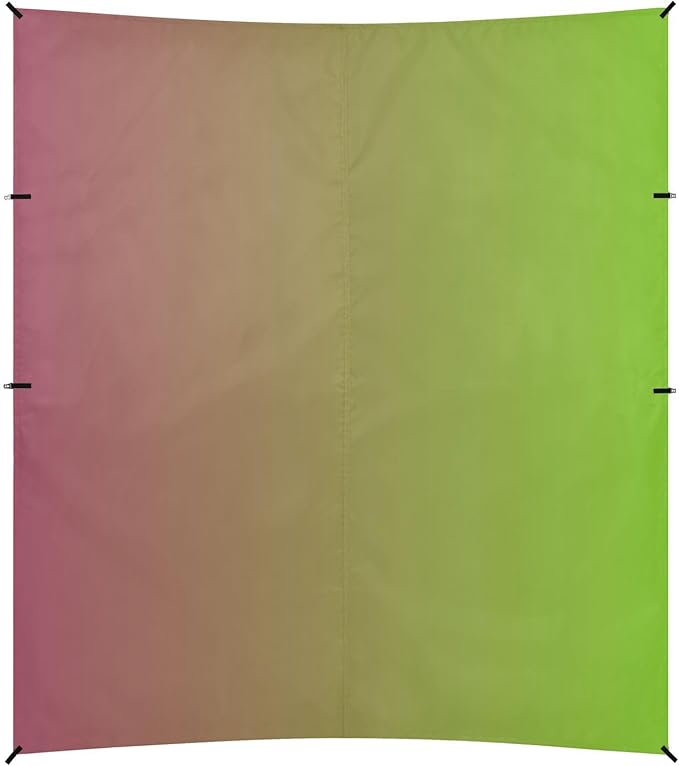 Red Green Gradient Beach Tent UPF50+ Protection Waterproof Sun Shelter with Sand Shovel Sandbags for Camping Trips Fishing Backyard Fun or Picnics