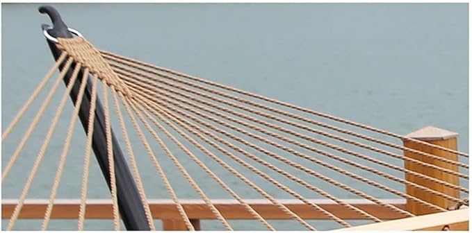 Portable Hammock Portable Cotton Mesh Wooden Hammock Swing Chair Thick Canvas Anti-Roll Hammocks for Backpacking Beach (Size : S)