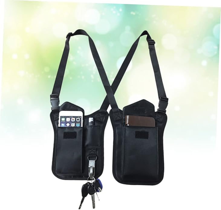 Yardwe Carry Bag for Men Women Nylon Armpit Bag Hidden Underarm Shoulder Pack Anti-Theft Compact Tactical Pouch with Adjustable Strap