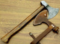 Axe Damascus Steel 18 Rose Wood Handle Axe/Hand Forged Woodsman Axe