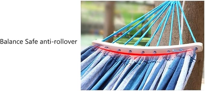 Portable Hammock Portable Outdoor Hammock Camping Travel Chair Rainbow Striped Wooden Stick Swing Garden Leisure Hammocks for Backpacking Beach ( Color : White Transparent Brown Size : 190x100cm )