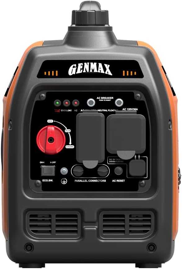 GENMAX GeneratorEPA Compliant Eco-Mode Feature Ultra Lightweight for Backup Home Use &amp Camping