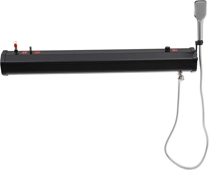 5.28 Gallon Self-Pressurized Water Tank with a Shower and Hosefor Camping Showers Bumper Mount or Bed Mount Vehicle Water Storage for Trucks &amp Off Road Vehicles
