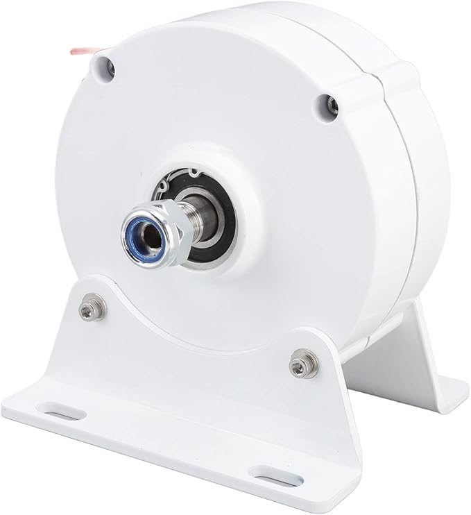 Three Phase Alternator DIY 6000W 12V 24V 48V Gearless Permanent Magnet Low Speed 750 RPM Aluminum Alloy H Class Insulation Energy Saving AC Alternator for Vertical Horizontal Wind Turbine(12V)