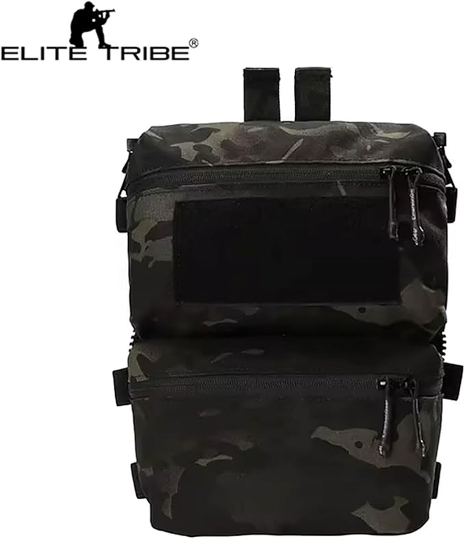 Emerson FRO Style V5 Vest Back Double Pouch Multi-purpose Bag Zip On Backpack (Multicam Black)