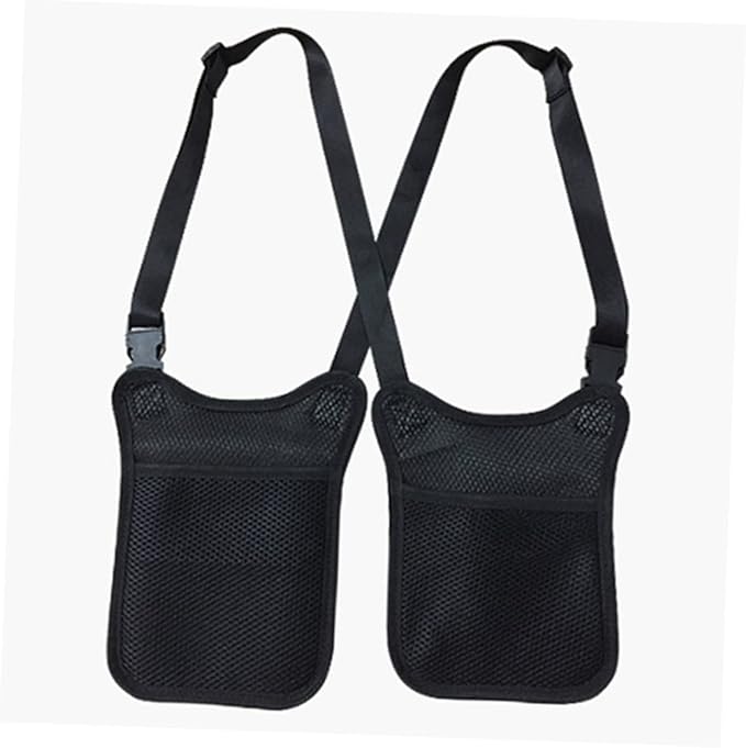 Armpit Bag Nylon Multi-purpose Concealed Underarm Shoulder Pack for Men and Women -theft Design Three Pockets Material for Travel and Daily Use Black