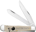 Case XX WR POCKET KNIFE PHYSICIAN SMOOTH NATURAL BONE TRAPPER 4 1/8 INCHES CLOSED ITEM #1067650