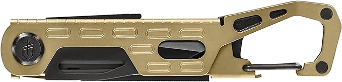 Gerber Gear Stake Out 11-in-1 Multi-tool - 2.2 Plain Edge Blade Tent Stake Puller Carabiner Carry - EDC Gear and Equipment - Bronze