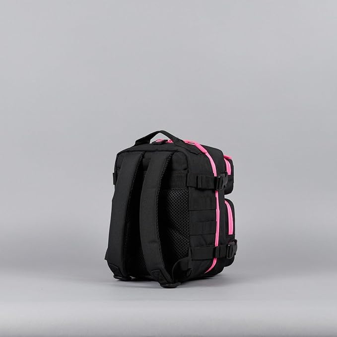 WOLFpak 9L Mini Meal Prep Management Backpack (Black Neon Pink) Lunch Box Cooler Travel Insulated Bag Daypack