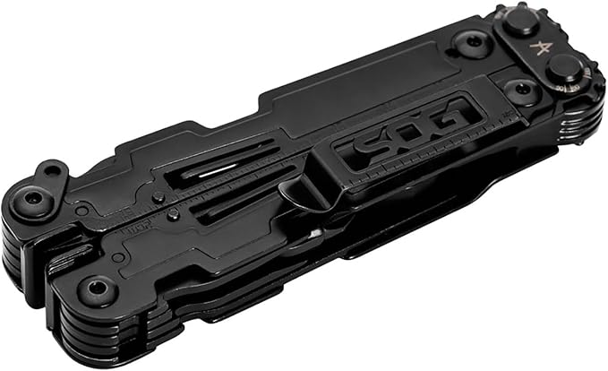 SOG PowerAccess Well-Rounded One-Handed Lightweight Daily Pocketable Stainless Steel Multi-Tool for Backcountry| 18 Tools Black