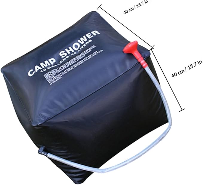UKCOCO 1Set Portable Solar Shower Bag Capacity Camping Shower Pouch for Outdoor Activities Durable Material for Easy Use for Hiking Beach and Travel