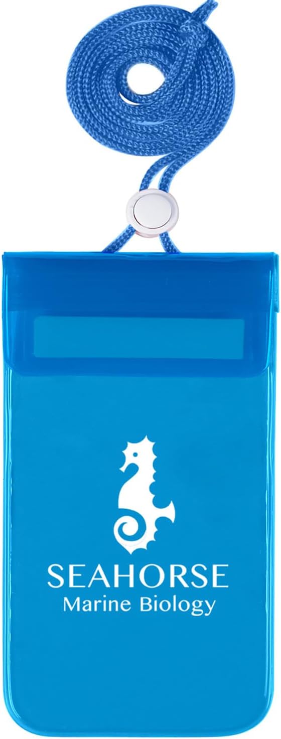 Waterproof Dry Bag With Window Customize Text Name or Personalized Image $1.81 Each - Sold in Pack of 100 - Blue