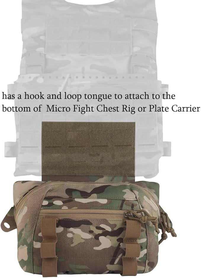 Large Multi-Purpose Drop Pouch Universal Tactical Fanny Pack Vest Hook and Loop EDC Admin Wait Bag