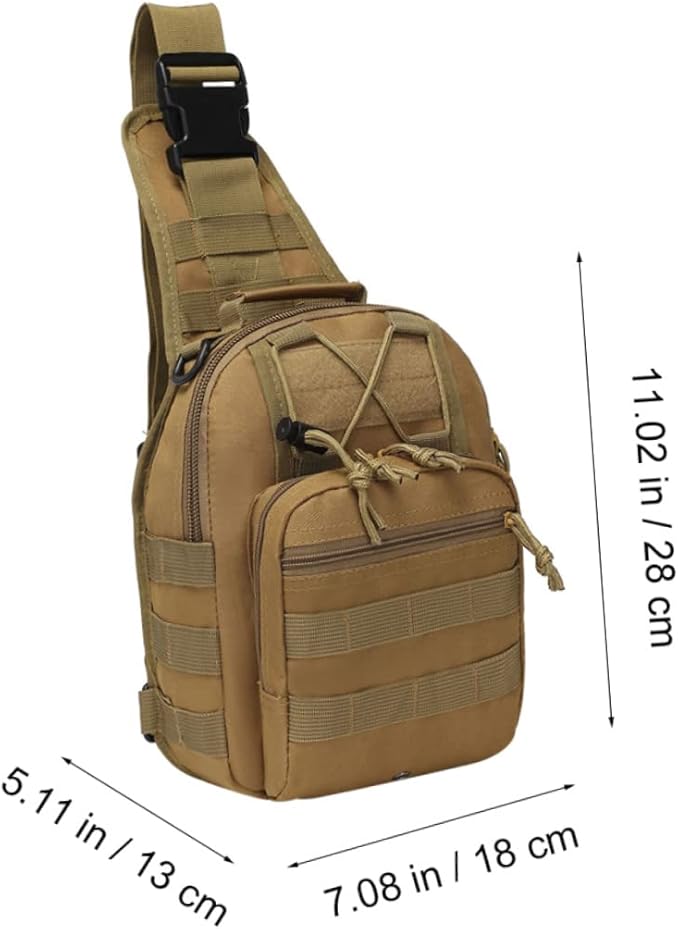GALPADA Nylon Chest Bag for Outdoor Activities Adjustable Travel Storage Pouch for Hiking Climbing Camping and Fishing and Breathable Design with Quick-release Buckles