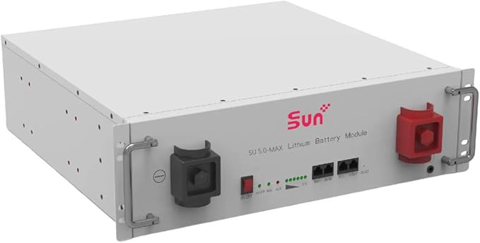 5.12kWh 48V 100Ah LiFePO4 Battery Pack Grade A Cells Lithium Battery with 100A BMS for Solar Energy Storage 6000 Cycles 15 Years Life Solar System Marine Off-grid Energy Storage Home Backup Power