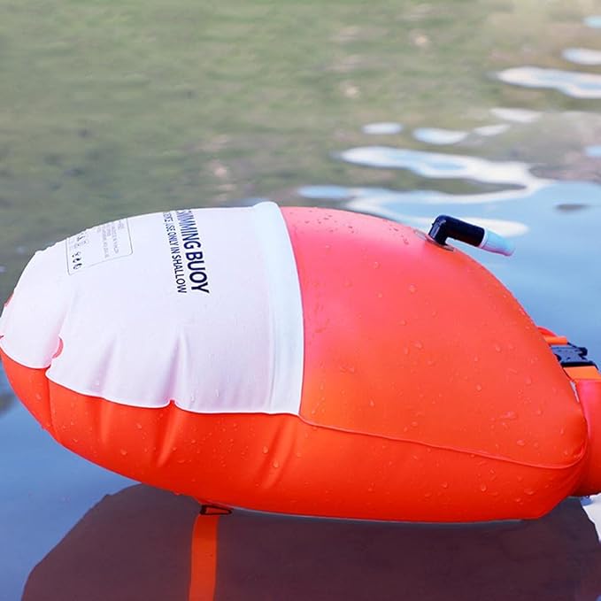 Alomejor 20L Swim Buoy Tow Float Bag Inflatable Swim Bubble with Dry Storage Space for Swimmers and Triathlon