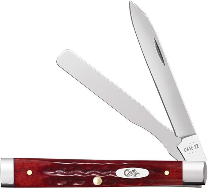 Case XX Pocket Knife POCKET WORN OLD RED BONE - CORN COB JIG BABY DOC Item #10308-6282SP SS - Length Closed: 2 7/8Inches