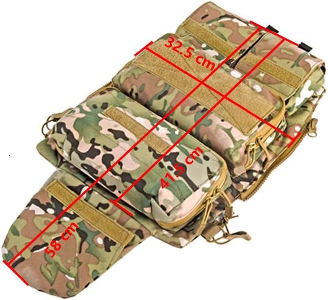 ACEXIER Tactical Zip-on Panel Zipper-on Pouch Hunting Bag Airsoft Molle Plate Carrier for A.VS-JPC 2.0 Vest
