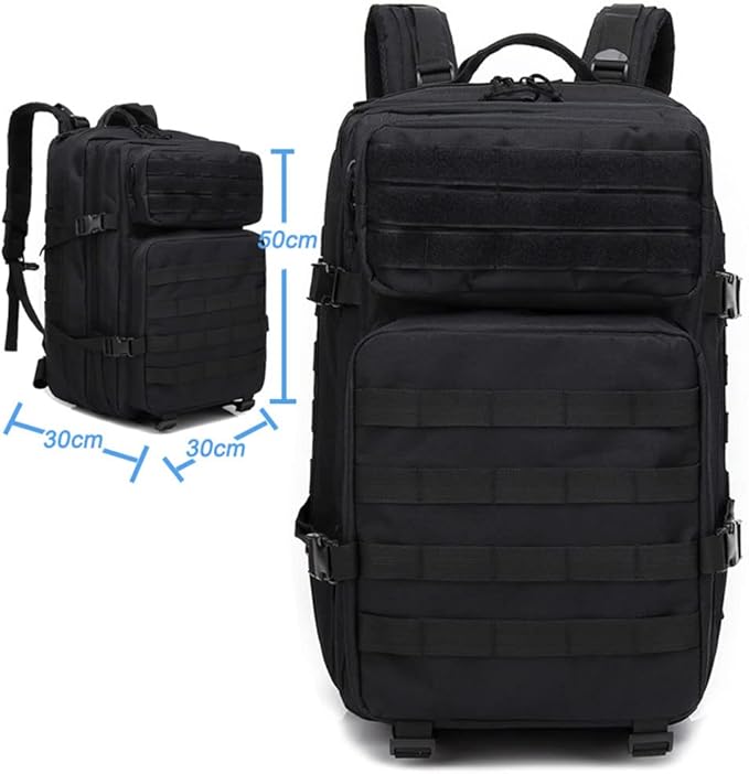 Outdoor Sports Pack Hiking Bag Tactical Rucksack Camo Knapsack Combat Camouflage Tactical 45L Molle Backpack