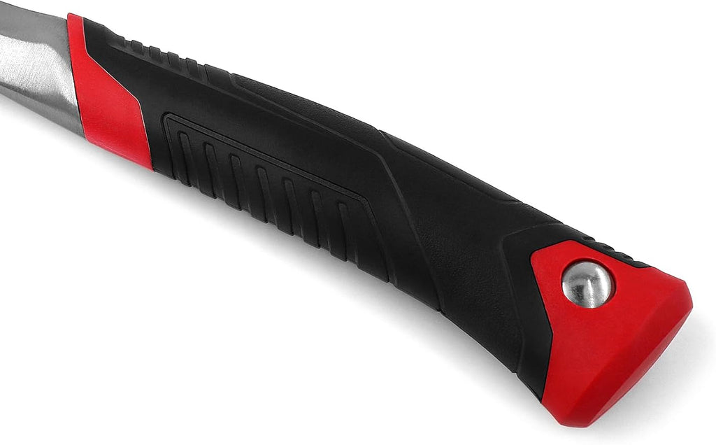 JXE JXO 14.4 Camping Hatchet with Full Tang Forged Construction &amp Ergonomic Shock Absorbing Grip Hatchet Axe with Nylon Sheath (Red
