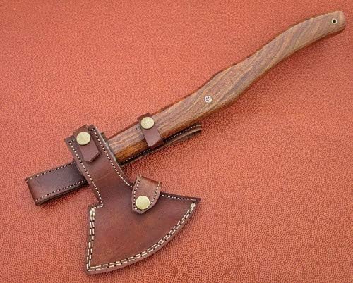 Axe Damascus Steel 15 Rose Wood Handle Axe/Hand Forged Woodsman Axe