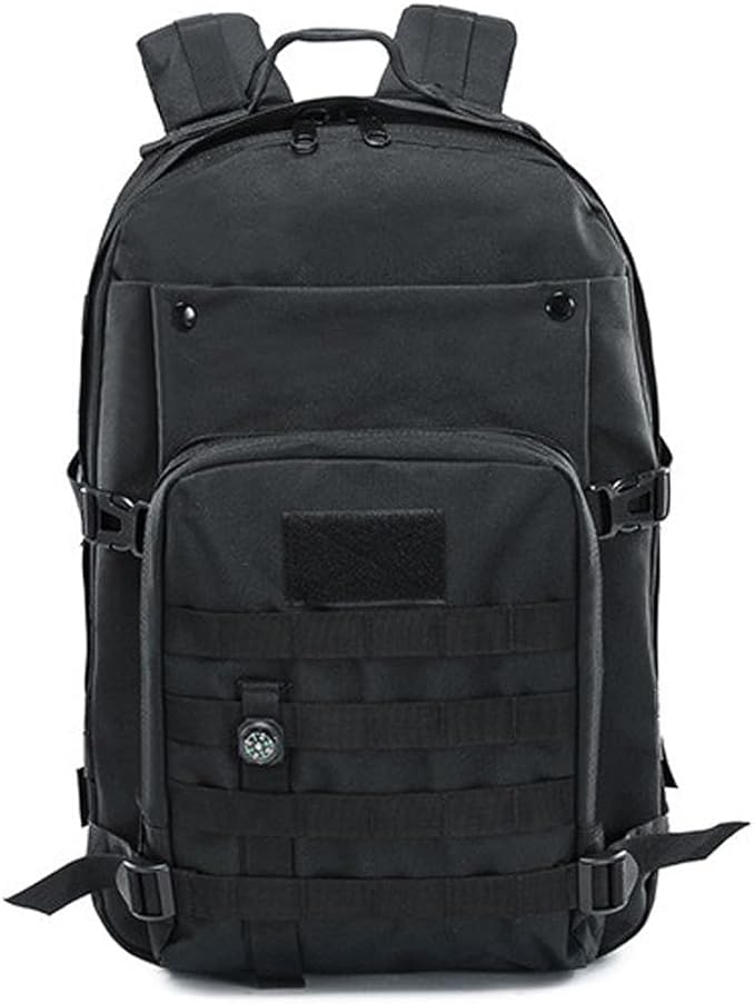 41L Military Tactical Backpack For Men Camping Hiking Trekking Daypack Rucksack Bag MOLLE 3 Day Assault Pack (Black)