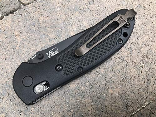 Dark Bronze Titanium Deep Carry Pocket Clip Made For Benchmade North Fork Grizzly Creek Crooked River and Griptilian Knife