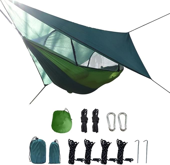 Portable Hammock Portable Camping Hammock - Lightweight Double Hammocks Hold Up to 300kg for Backpacking Beach