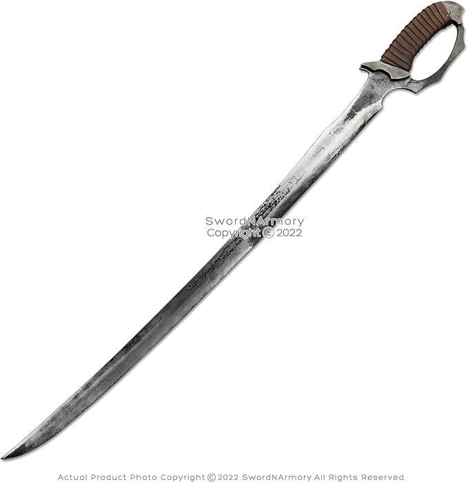 Munetoshi 33.5” Saber Machete Manganese Steel Battle Ready Full Tang with Leather Sheath