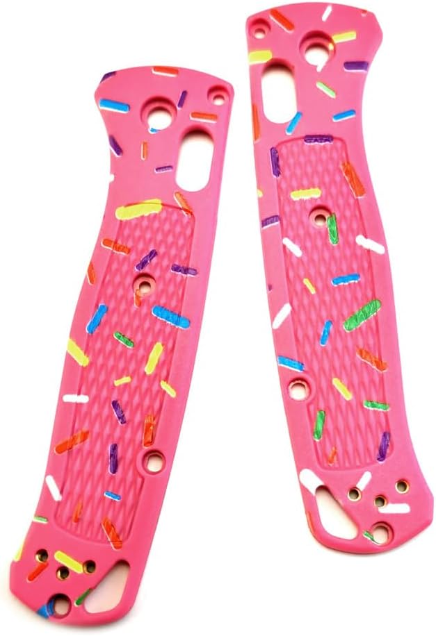 1 Pair Plastic Scales Handle Replacement in Pink Color Fits for Bugout 535
