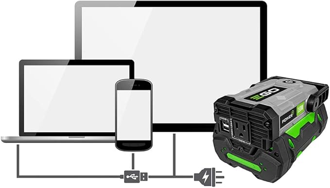 EGO POWER+ Portable Inverter 150W Power Inverter Generator Quiet Battery and Charger Not Included - PAD1500