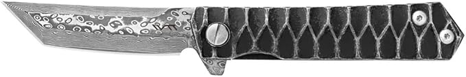 BGT VG-10 Damascus Folding Pocket Knife Custom Knives for Outdoor Camping FishingGift for Man Husband Dad