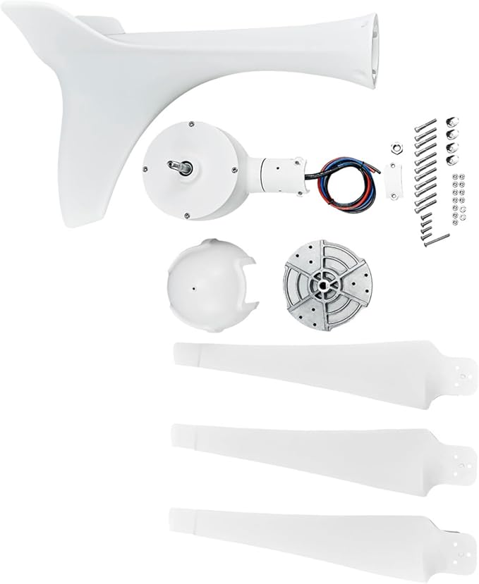 Automaxx Windmill 600W (12V/24V) (50A/25A) Wind Turbine Generator kit Wind Power MPPT Charge Controller Included (Amp Volt &amp Watt Display) + Automatic and Manual Braking System. DIY Installation