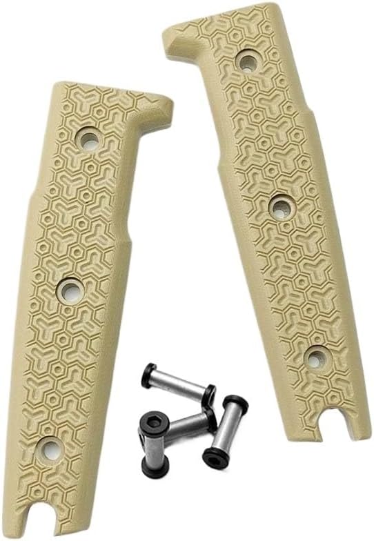 1 Pair G10 Scales Replacement with 4 Sets Screws Fit for Knife Handle DIY Accessory(Gray)