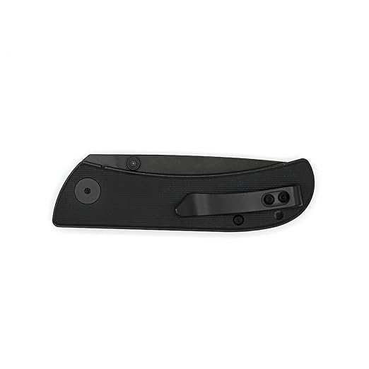 EIKONIC Knives HEAdesigns Fairwind Folding Knife 2.72 D2 Black Stonewashed Drop Point Plain Blade Black G10 Handles Liner Lock - 220BB