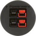 Powerwerx PanelPole2 Panel Mount Housing for Two Anderson Powerpole Connectors with a Weather Tight Cover