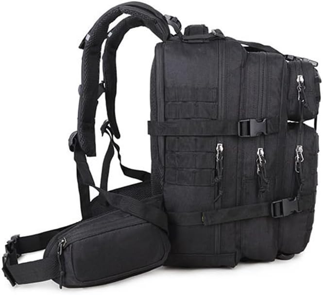 Outdoor Sports Pack Hiking Bag Rucksack Knapsack Combat Camouflage Tactical Backpack- Black