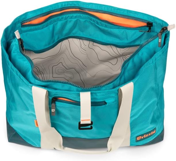 Grizzly Drifter Carryall | Insulated Tote for Beach Boat Camping Fishing Gym Hiking Hunting Kayak | Dry Bag | Blue