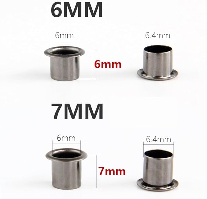 50PCS 7MM CNC Stainless Eyelet Rivets with 1 Set Punch Installation Tool Fit for Kydex Sheath Knife Case DIY Accessory