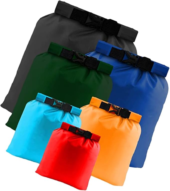HANABASS 12pcs Portable Floating Dry Pouch Dry Bag for Camping Hiking Kayaking Water-resistant Storage Bag