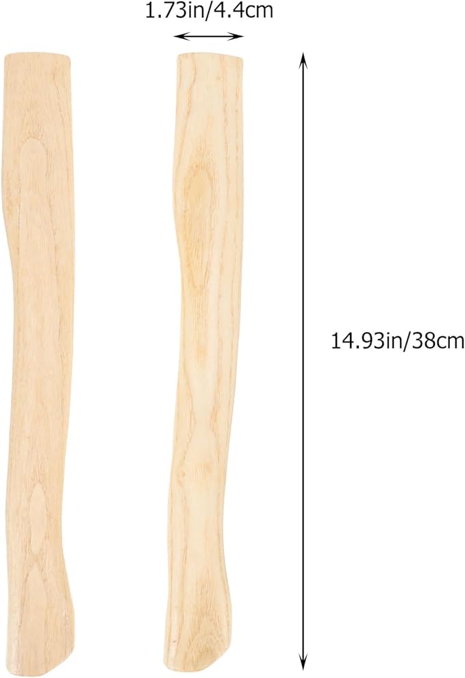 DOITOOL 4 Pcs Hickory Wood Axe Handle Replacement for Camp Axe Hatchet Chopping &amp Splitting Wood